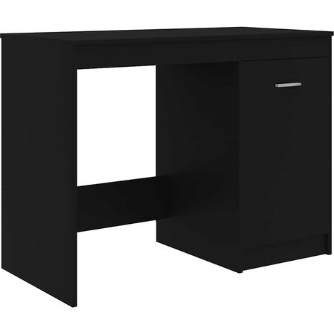 Escritorio de madera contrachapada negro 100x50x76 cm vidaXL
