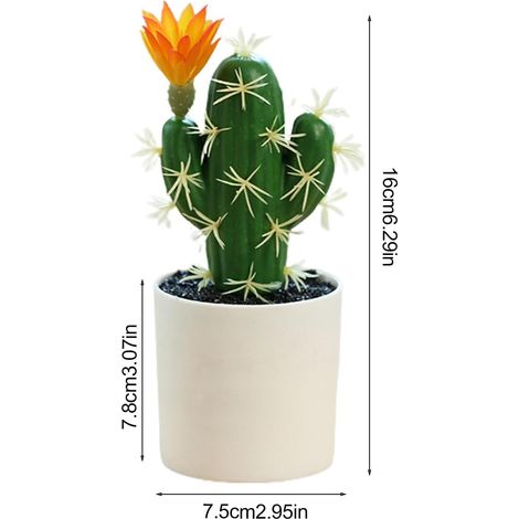 de cactus artificiels, faux cactus - en faux pot - Faux succulentes décoratives pour étagère de bureau intérieure, petites artificielles pour la décoration de magasin-4pc (1/5)