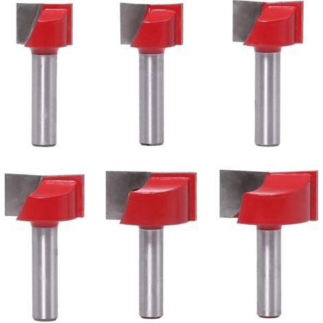 Fraise à copie tige 8mm fraise 8mm tige affleurante garniture charnière mortaise modèle 6pcs / ensemble