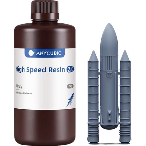 Résine, Durcissement Rapide, Haute Résistance, 2.0 Gris 1KG (1/2)