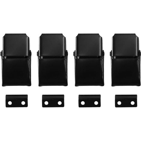 Quatre loquets coulissants dissimulés noirs A27, compatibles avec les boîtes, les boîtes à outils, les kits de nettoyage, les armoires, etc. (1/5)