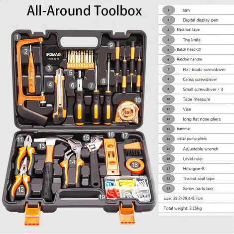 (1) Jeu complet d'outils à main