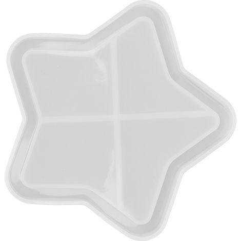 Moule en résine en forme d'étoile, réutilisable, lavable, flexible, lisse et épais, pour dessous de verre en silicone. (1/5)