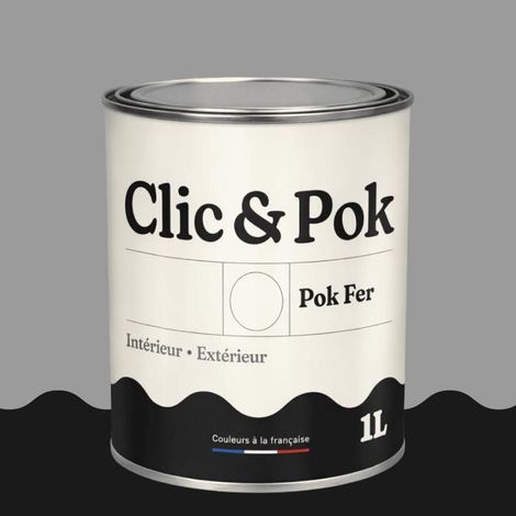 Peinture Fer Antirouille – Métal Extérieur Intérieur, Satinée, Protection Rouille - 1L - RAL 7004 - Gris de sécurité