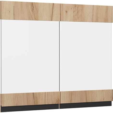 Frontale cucina R-Line, Rovere dorato, 79.2 x 59 cm frontale del mobile per pensile con vetro, Vicco (1/5)