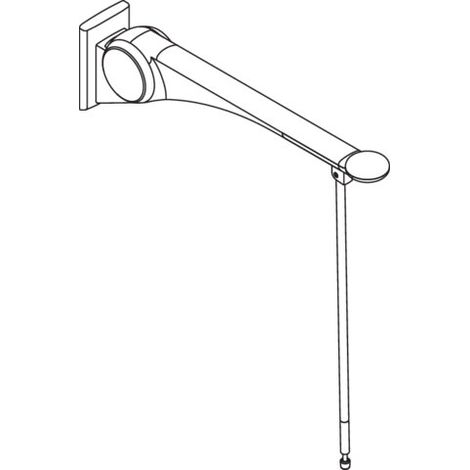 HEWI 802.50.45860 Poignée GU SK Premium, 750, avec support de sol (1/2)