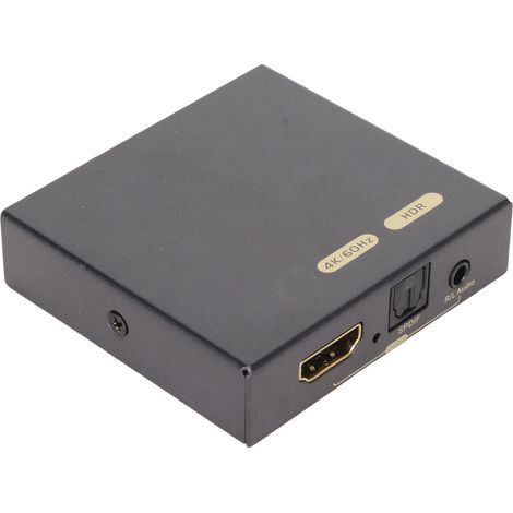 Extracteur de son HD Multimedia Interface version 2.0 4K 60 Hz, sortie optique 5.1 canaux vers prise jack 3,5 mm, alimentation 100-240 V (prise américaine). (1/5)