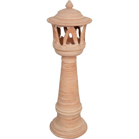 Biscottini lampadaires en Terre Cuite 38x38x118 cm Terracotta d'extérieur Lampadaire d'extérieur Lampadaire de Jardin décoratif (1/4)