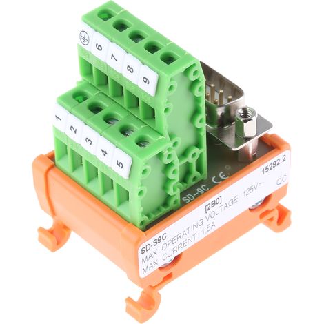 Module d'interface Sub-D 9 Contacts, Mâle, Montage sur Rail DIN ( Prix pour 1 ) (1/3)