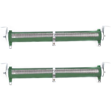 2X 200W Watt 100 Ohm Resistance de Rheostat Reglable en Ceramique de Tube Vert (1/5)