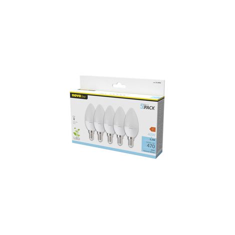NOVA LAMPADINA LED OLIVA E14 4,9W 4000K 5 PZ