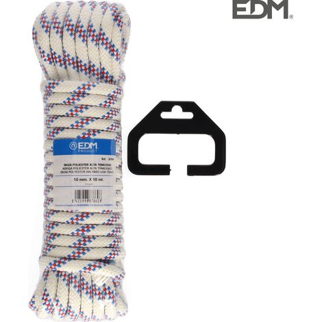 Strang 10 mt. Polyester-Fall hochfest tricolor. 10 mm Stärke edm