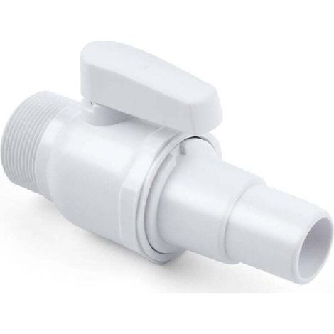 Vanne à boisseau sphérique Econoline à deux voies de remplacement, compatible avec le filtre de piscine Hayward SP0729, 1,5" MIP x 1,5" - 1,25" en plastique ABS, 1 paquet (1/5)
