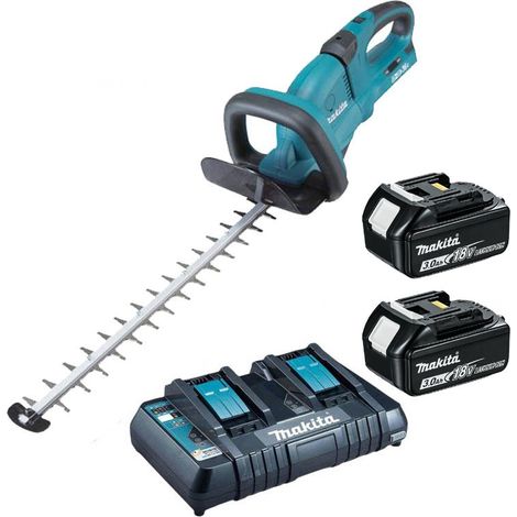 Makita DUH551RT2 Twin LXT 18v / 36v Li Ion Hedge Trimmer 2 x 3.0ah Dual Charger (1/4)