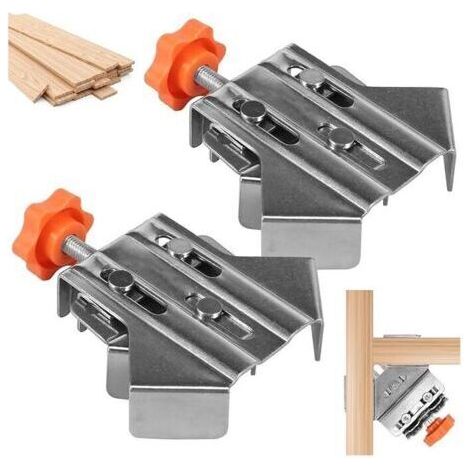 Pince à angle droit Pince d'angle à angle droit de 90 degrés avec mâchoire pivotante réglable en acier inoxydable pour le travail du bois, outils en bois pour charpentier, soudage, encadrement d (1/4)