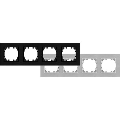 Cadre en aluminium pour 4 modules - FL Noir - Ledme - FL-51-B (1/5)