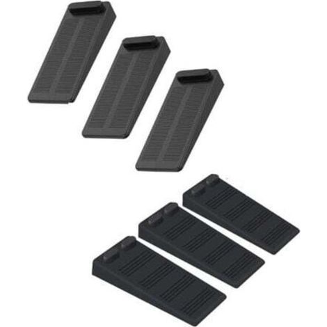 6 pièces cale porte caoutchouc souple, Hauteur Reglable Antidérapante bloc, Non Toxique, Non Odeur arrêt de porte, Protège Sols et Murs, Pour Tapis, Béton, parquets (1/4)
