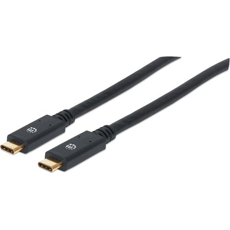 Manhattan Cavo SuperSpeed USB-C Maschio/USB-C Maschio 2m Nero (1/5)