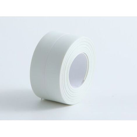 (2 Stück Weiß) Flexible Sockelleiste - Abschlussleiste für Küche und Bad 38 mm 3,2 m, selbstklebende Dichtung, flexibles Faltband, Dichtungsband