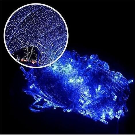 1 x Guirlande LED 30 m, 240 lumières, 8 modes, étanche IP44, décoration intérieure et extérieure pour Noël, mariage, anniversaire (1/2)