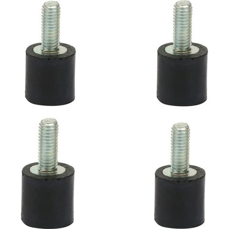 4 pièces M3 M5 M6 Supports en Caoutchouc, Anti Vibration Silent Block, Voiture Bateau Bobines Noir et Argent, Amortisseur Anti Vibration(VD88 M38). (1/4)
