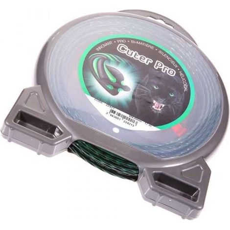 Fil nylon Cuter'Pro 4 mm x 17 m. Hélicoïdal. Blister. Fil débroussailleuse (1/5)