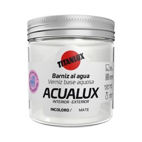 Barniz Manualidades Al Agua 75 Ml Inc. Mate Acualux Titan