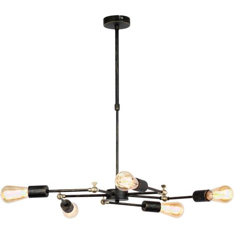 Plafoniera ATOMIC NEW piombo 5 ARMS CR 99-618-05-180
