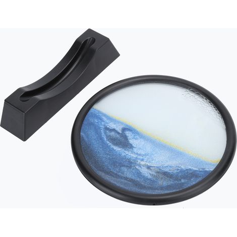 Tableau de Sable Dynamique 3D Bleu 7 Pouces - Décoration Bureau et Cadeau Artistique (1/5)