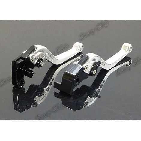 Para Honda CBR1100XX BLACKBIRD 1997 1998 1999 2000 2001 2002 2003 2004 2005 2006 2007 Manetas de freno y embrague CNC cortas (plateadas)