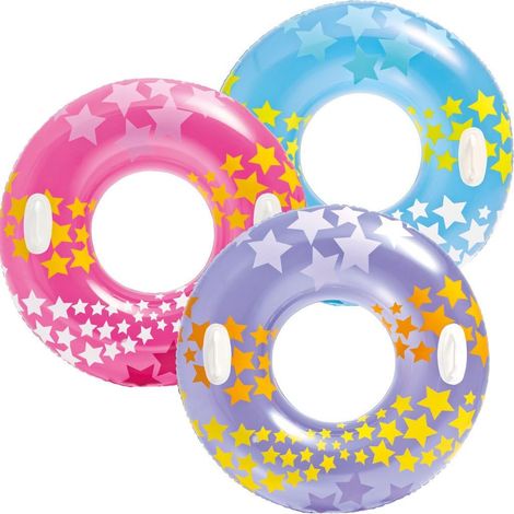 Ensemble de 3 bouées Stargaze pour piscine, 91 cm, 36 pouces, avec poignées, multicolores.