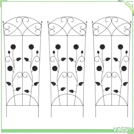 Clôture de jardin - FAFEICY - Motif élégant - Noir mat - Acier - Résistante aux intempéries (1/5)