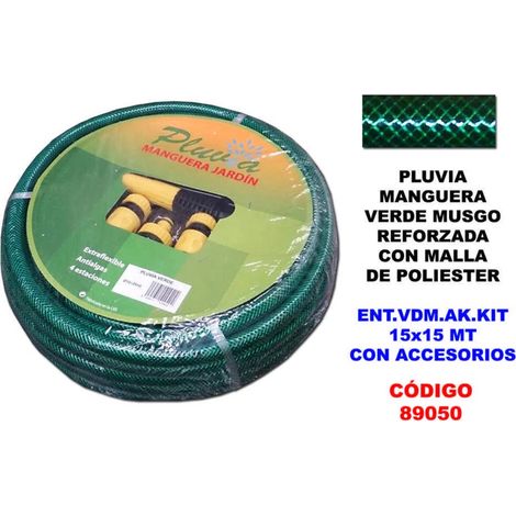 Kit Tubo Pioggia Verde Muschio 15x15 MT con Accessori
