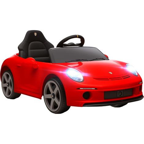 Kids Electric Car, 12V Licensed RUF GT Ride on Car with Suspension, Remote Control, Music, for 3-5 Years, Red
