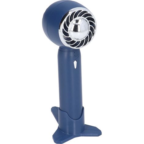 Wiederaufladbarer USB-Handventilator mit 2000 mAh Kapazität, leistungsstarken Rotorblättern, für unterwegs oder als Tischventilator, Blau (1/5)