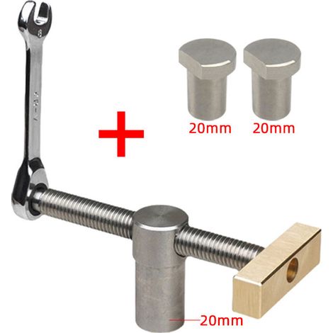 Pinces à dégagement rapide avec 4 chiens de table pour trous de 20 mm, butées de table de positionnement et pinces rapides pour banc de travail du bois, (étau 20MM 1 jeu + 2 pinces de table 20MM) (1/5)