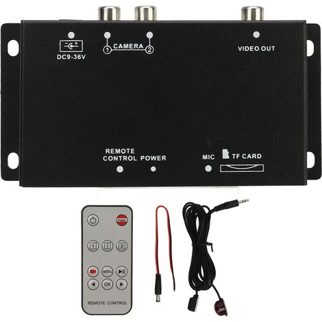 Splitter video digitale mobile a 2 canali, centralina di controllo, telecamera di retromarcia, commutatore di immagine 720P, per camper, furgoni, camion, DC 12V 24V. (1/5)
