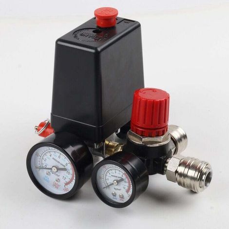 220V compresseur d'air pièces pompe à air régulateur régulateur européen support assemblage pressostat d'air assemblage (1/5)