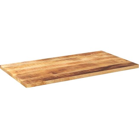 Dessus de table Dessus de bureau Plateau de table rectangulaire bois massif de manguier brut (1/5)