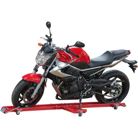 Chariot déplacement moto, 5 roulettes double roues, charge 567 kg