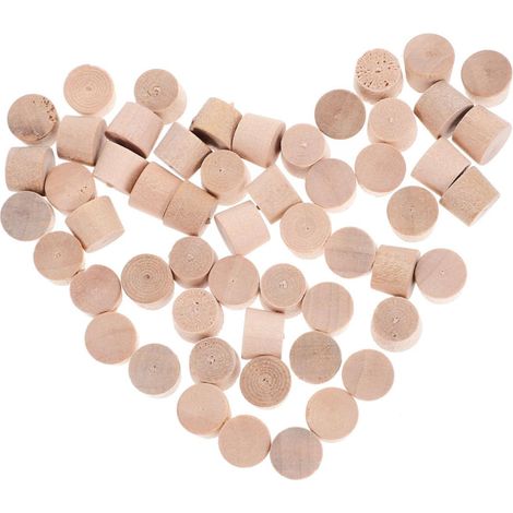 Lot de 100 bouchons de meuble - 10x7,5 mm - bois, coniques (1/5)