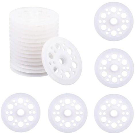 100 Rondelles en Plastique de 46mm, Rondelles en Polypropylène et Mousse pour la Fixation et le Support des Panneaux Isolants