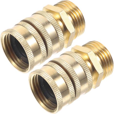 Raccord rapide pour tuyau d'arrosage, 8 paires, coupleur pour machine à laver 3x3cm, doré, connexion pour torches à eau haute pression, 8 pièces (1/5)