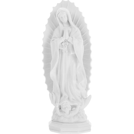 Statue Religieuse en Résine de la Vierge Blanche, Décoration Intérieure Catholique, Figurine Artisanale pour Maison et Église (1/5)