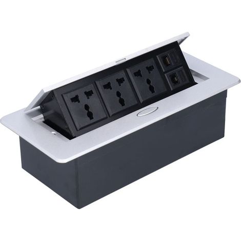 Bodensteckdose, 250 V 13 A wasserdichtes Bodensteckdosen-Abdeckungskasten-Kit Gute Abdichtung für Wohnhäuser für Büros (1/4)