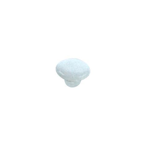 Pomolo in porcellana ovale bianco