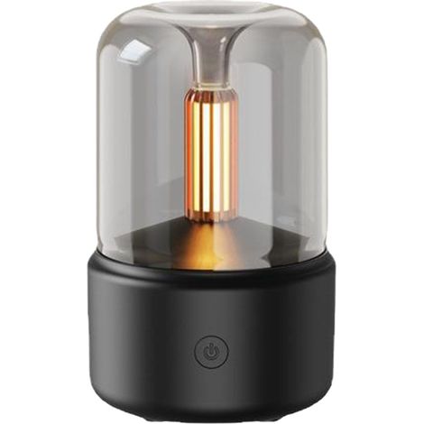 Lampadaire bougie diffuseur aromathérapie froid silencieux arrêt automatique humidificateur portable bureau brume froide noir (1/5)
