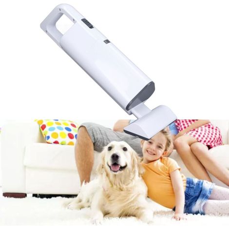 Kabelloser Handstaubsauger zur Tierhaarentfernung, starke Saugkraft für Zuhause, weiß (1/5)