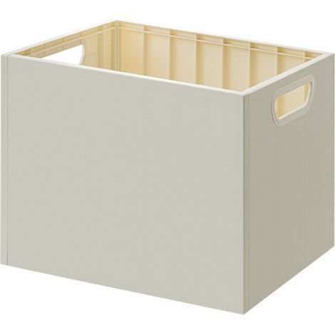 Boîte de rangement pour livres avec double poignée latérale, empilable, supportant une charge de 50 kg, multifonctionnelle, sans roulettes. (1/5)