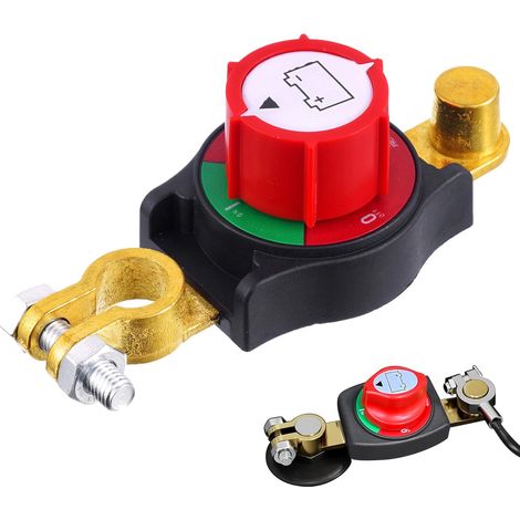Hauptbatterieschalter, Kfz-Batterietrennschalter, wasserdichter 12V-48V-Trennschalter für Auto, Motorrad, Boot, Wohnwagen, Yacht, Bus, Reiseboot (1/5)